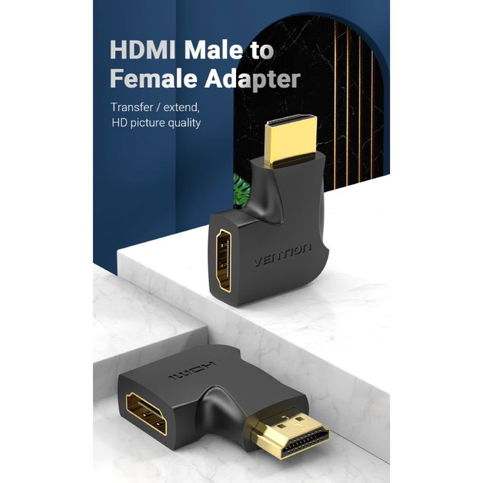 Vention Adaptador HDMI 4K 90º Macho a Hembra Negro AIPB0 Vention Adaptador HDMI 4K 90º Macho a Hembra Negro AIPB0